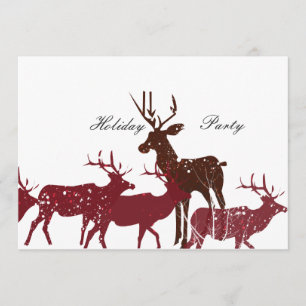 Animal Holiday Snow Invitation