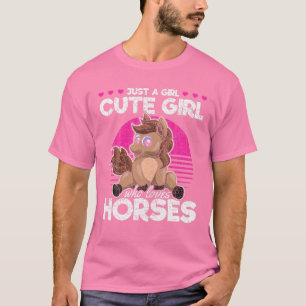 Animal Horse Lover Girls Women Animal Equestrian H T-Shirt