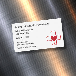 Animal Hospital Magnetic Business Cards