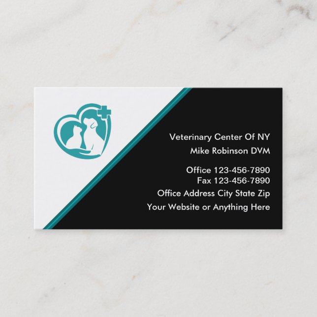 Animal Hospital Veterinary Services Business Card (Front)
