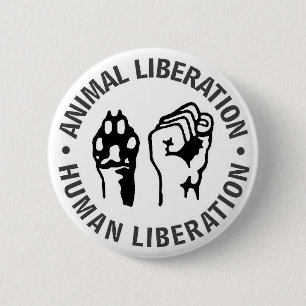 Animal & Human Liberation 6 Cm Round Badge
