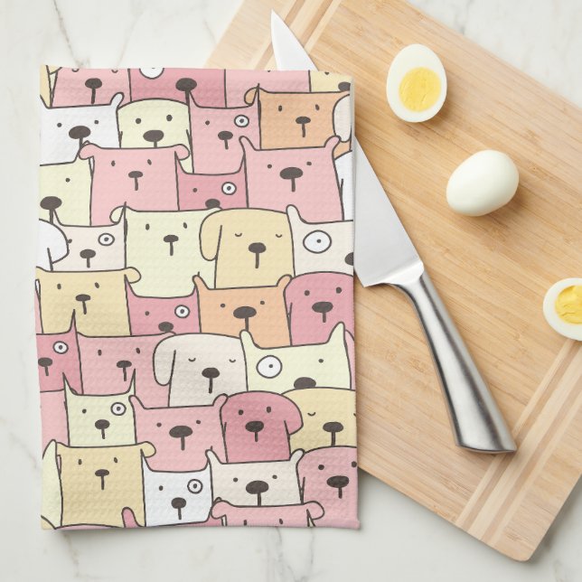 Animal Illustration Tea Towel (Quarter Fold)