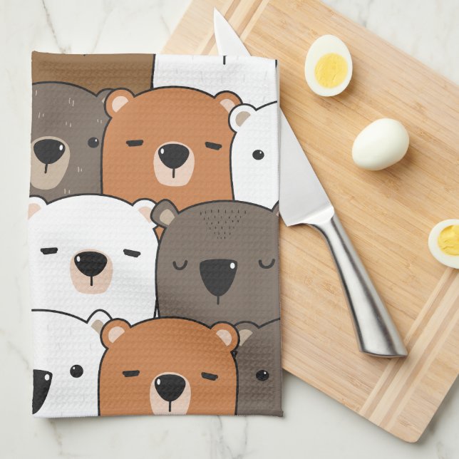 Animal Illustration Tea Towel (Quarter Fold)