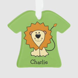Animal illustrations custom name kid's ornament