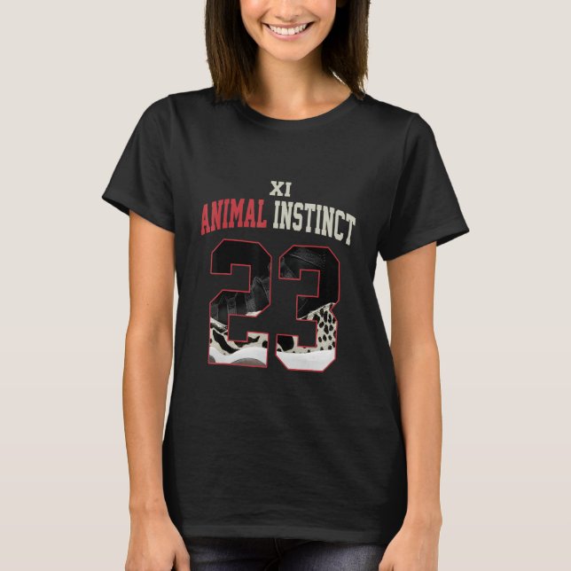 Animal Instinct 11s Sneaker Match Tees Number 23 T (Front)