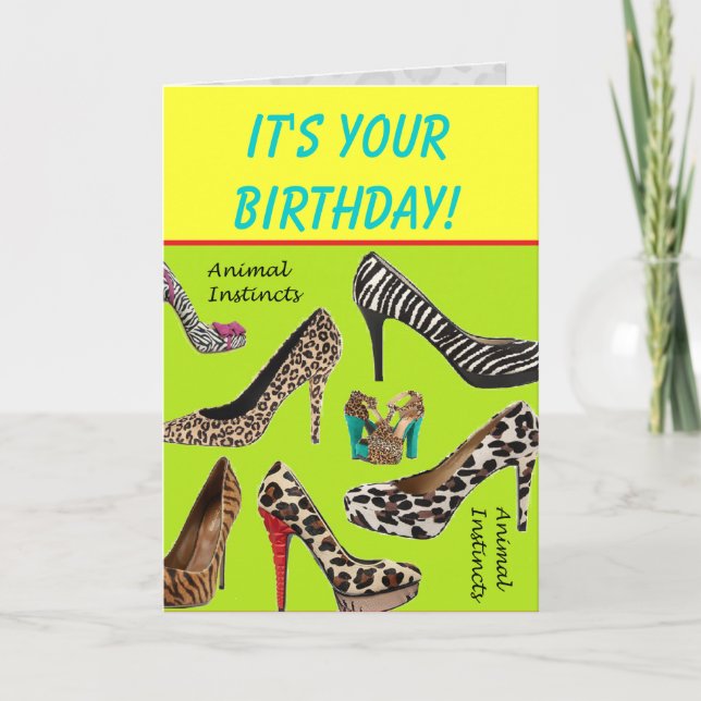 Animal Instincts - Happy Birthday Card (Front)