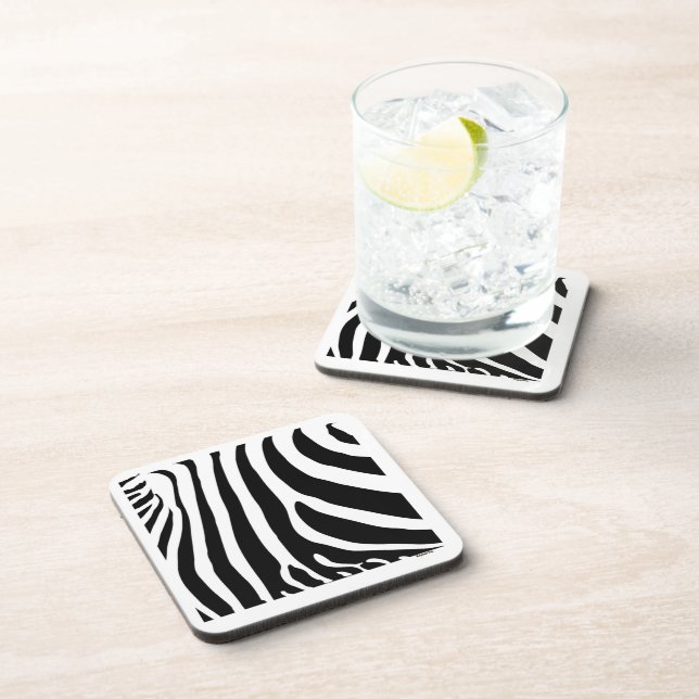 Animal Instincts (zebra) Pattern Coaster (Right Side)