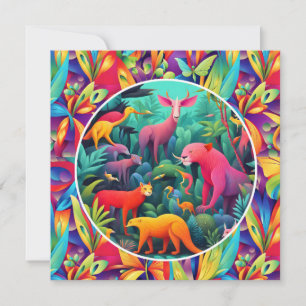 Animal Jungle Holiday Card