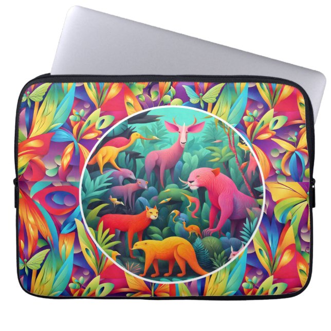 Animal Jungle Laptop Sleeve (Front)