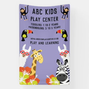 Animal Jungle Safari Play Center Banner