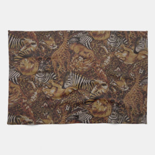 ANIMAL JUNGLE SAFARI TEA TOWEL