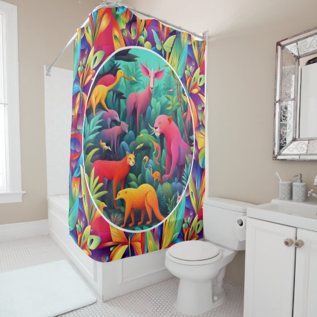 Animal Jungle Shower Curtain (In Situ)