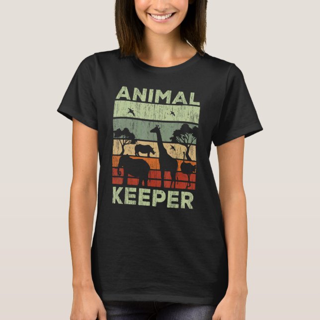 Animal Keeper Vintageanimal Shelter Keeper Animal T-Shirt (Front)