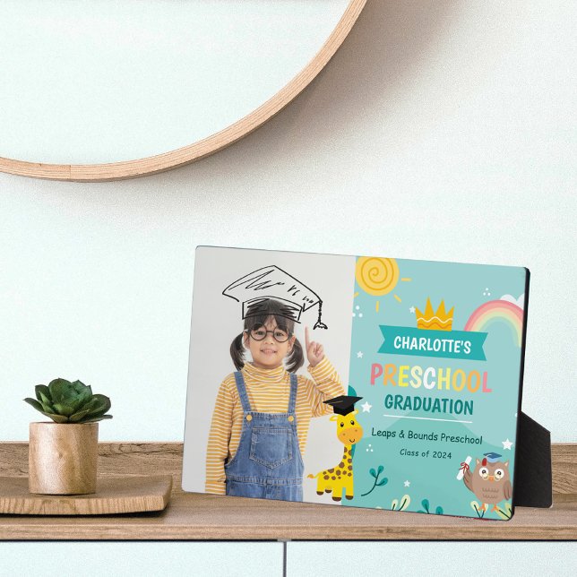 Animal Kid Preschool Photo Graduation Keepsake Plaque (Animal Kid Preschool Photo Graduation Keepsake Plaque)