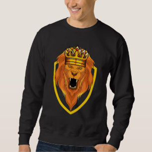 Animal King Crown Africa Safari Zoo Animal Lion Sweatshirt