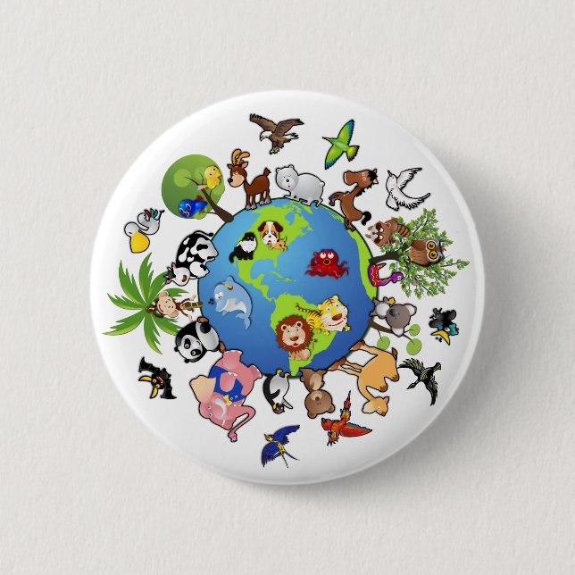 Animal Kingdom 6 Cm Round Badge (Front)