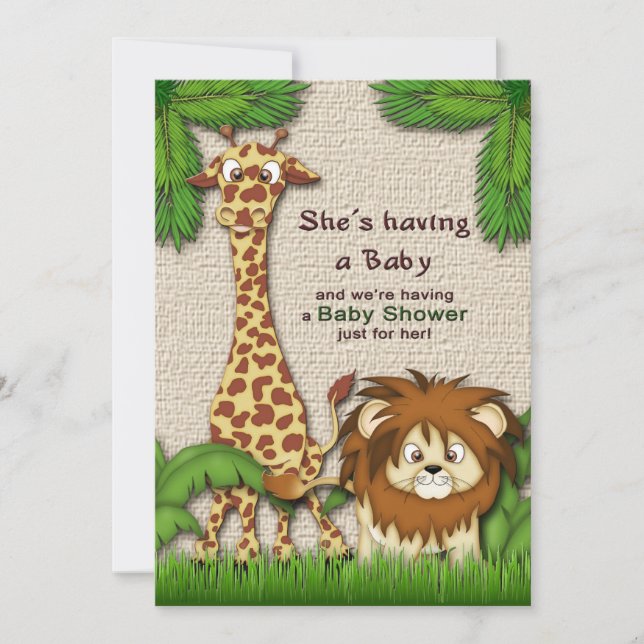 Animal Kingdom Baby Shower Invitation (Front)