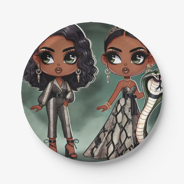 Animal Kingdom Couture Snake Paper Plate (Front)