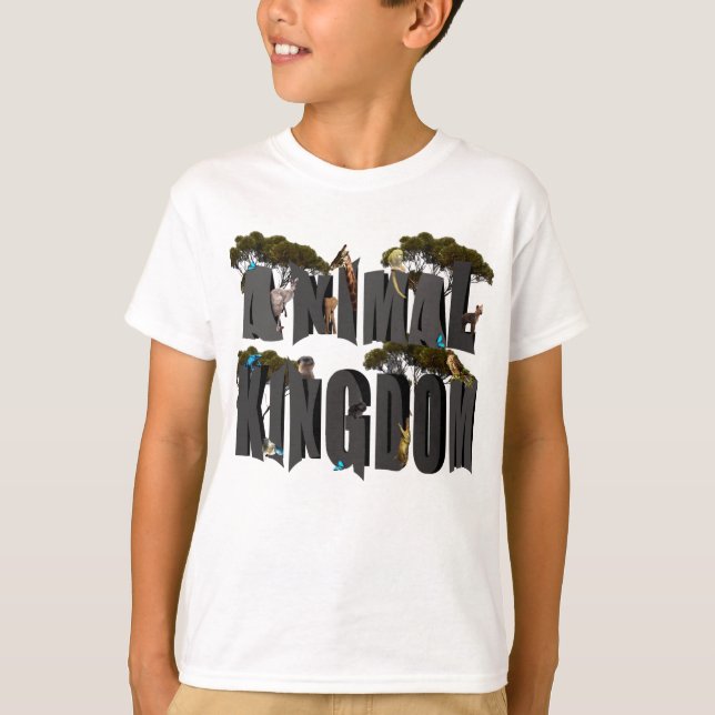 Animal Kingdom Logo With Animals, T-Shirt (Front)