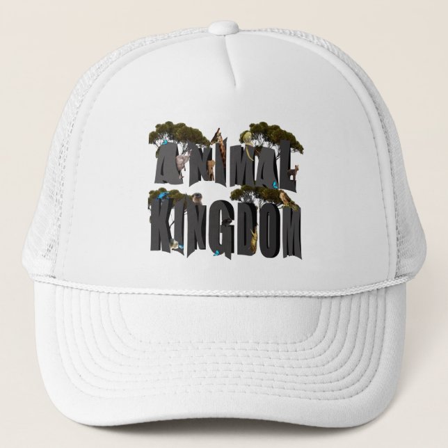 Animal Kingdom Logo With Animals, Trucker Hat (Front)