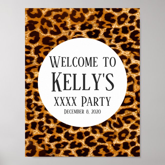 Animal,  Leopard ,cheetah welcome sign (Front)