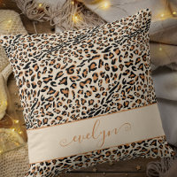 Animal Leopard Print Cream Black Tan Personalised