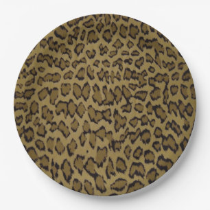 ANIMAL LEOPARD PRINT PAPER PLATE