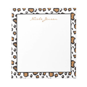 Animal Leopard Print Personalised Notepad