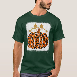 Animal Leopard Print Pumpkin Halloween Fall Autumn T-Shirt