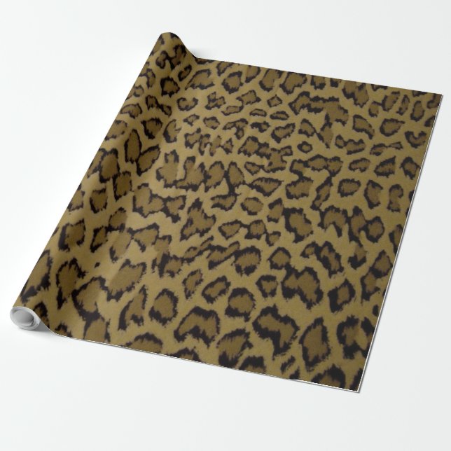 ANIMAL LEOPARD PRINT WRAPPING PAPER (Unrolled)