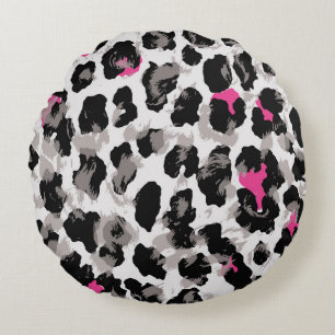 Animal, leopard texture backgroundabstract,africa, round cushion