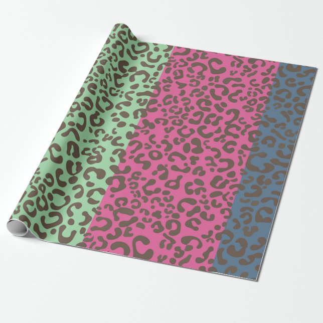 Animal leopard zebra pattern Wrapping Paper (Unrolled)