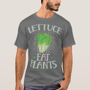 Animal Love Vegetarian Vegan Lettuce eat plants  T-Shirt