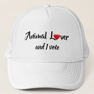 Animal Lover and I Vote Trucker Hat