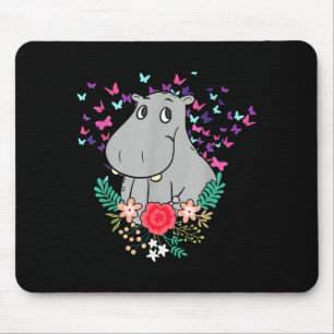 Animal Lover Butterfly Valentines Day Gift Flowers Mouse Pad