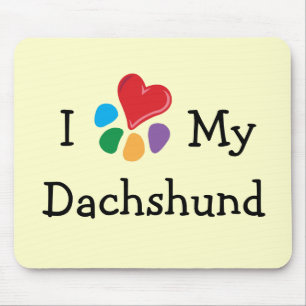 Animal Lover_I Heart My Dachshund Mouse Pad