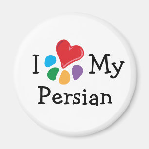 Animal Lover_I Heart My Persian Magnet