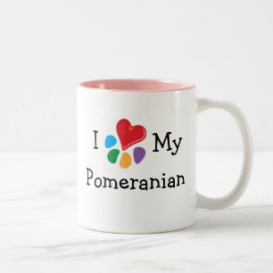 Animal Lover_I Heart My Pomeranian Two-Tone Coffee Mug