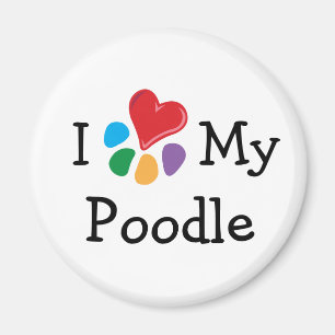 Animal Lover_I Heart My Poodle Magnet