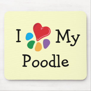 Animal Lover_I Heart My Poodle Mouse Pad