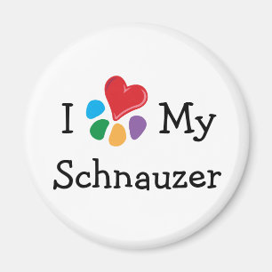 Animal Lover_I Heart My Schnauzer Magnet