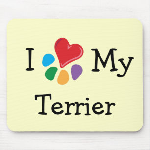 Animal Lover_I Heart My Terrier Mouse Pad