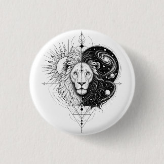 Animal Lover Patches. Cute Lion Patch/Badge 3 Cm Round Badge