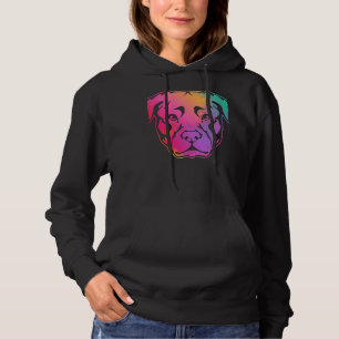 Animal Lover Pet Owner Pitbull Face Hoodie