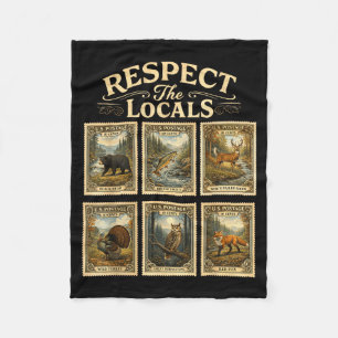 Animal lover stamps wildlife wild animal respect fleece blanket