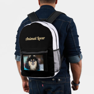 Animal Lover Text Printed Dog Image Stylish-Bags  Printed Backpack