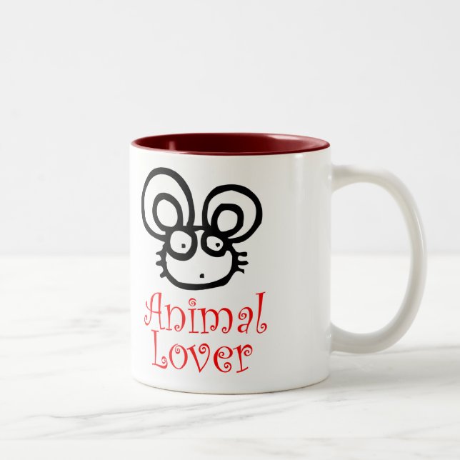 Animal Lover Two-Tone Coffee Mug (Right)