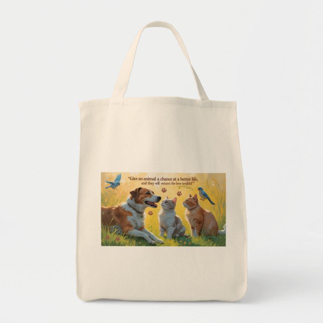 Animal Lovers Tote Bag (Front)