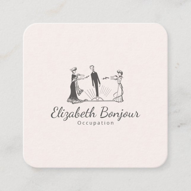 Animal Magnetism PAPER/SIZE/SHAPE OPTIONS - Square Business Card (Front)