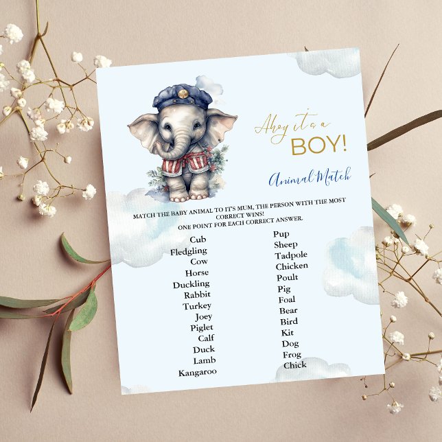 Animal Match Baby Shower Game (Creator Uploaded)